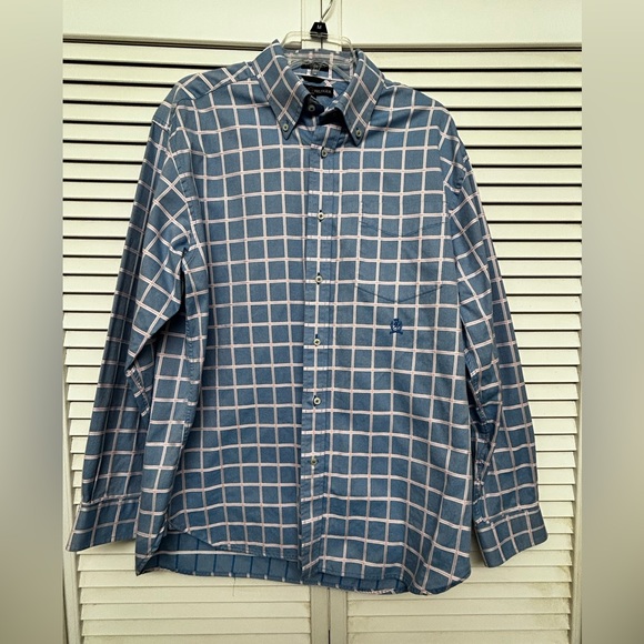 4- Tommy Hilfiger Large Men’s Long Sleeve Buttoned Up Shirts Collared Plaid Red - Picture 7 of 15